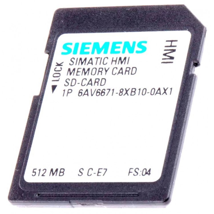 SIMATIC SD Memory Card, 512 MB, 6AV6-671-8XB10-0AX1