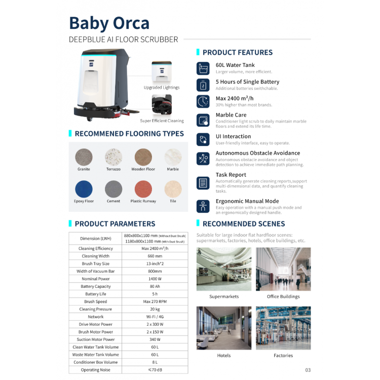 AI Floor Scrubber -  Baby Orca
