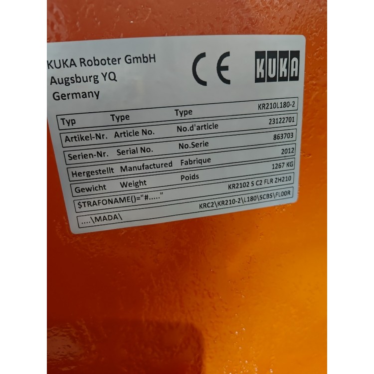 KUKA KR 210 L180-2 Industrial Robot