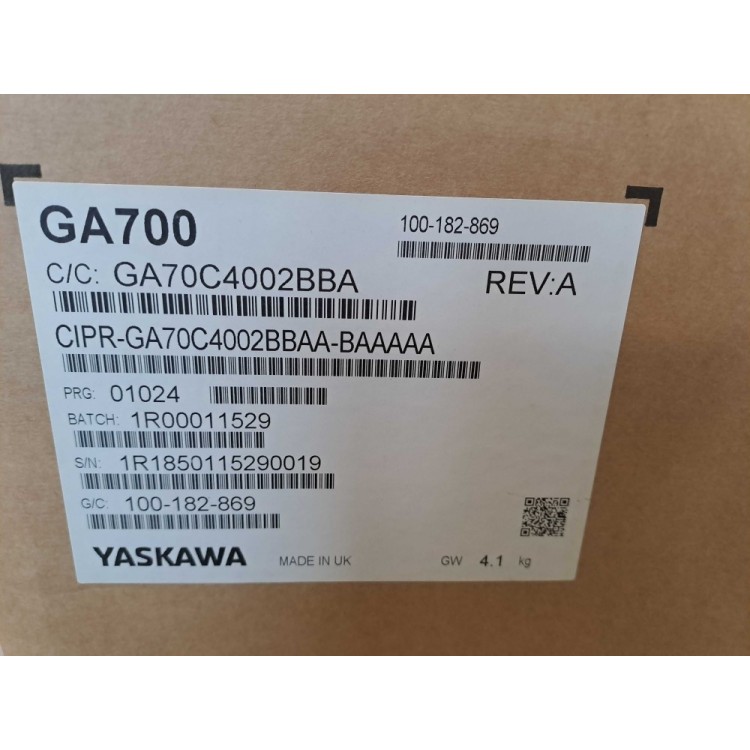 YASKAWA Frequency Inverter, 0.75kW, CIPR-GA70C4002BBAA-BAAAAA
