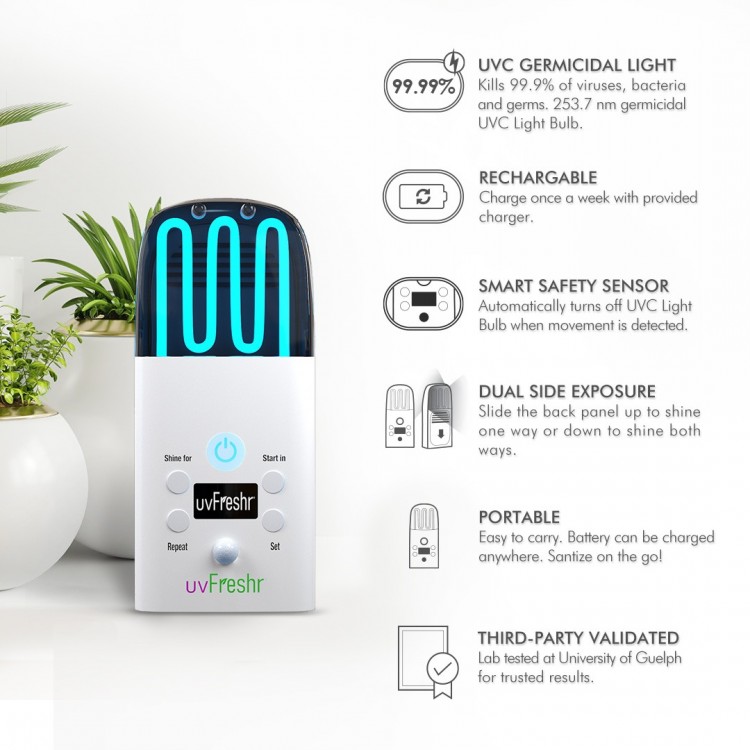 uvFreshr Germ UVC Disinfection Light