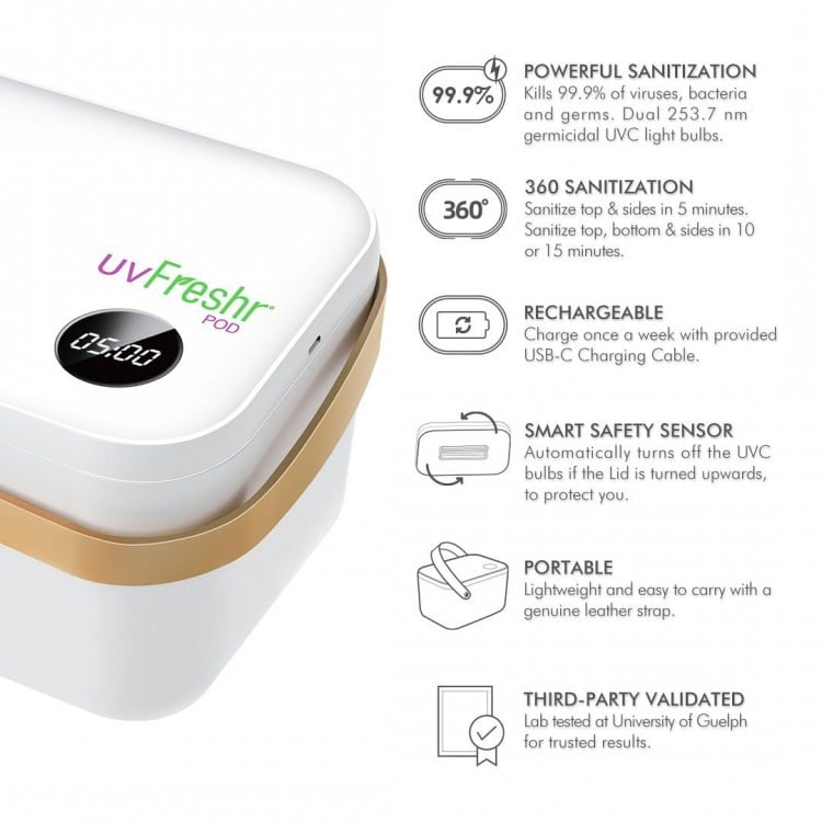 uvFreshr Pod UVC Disinfection Light Box