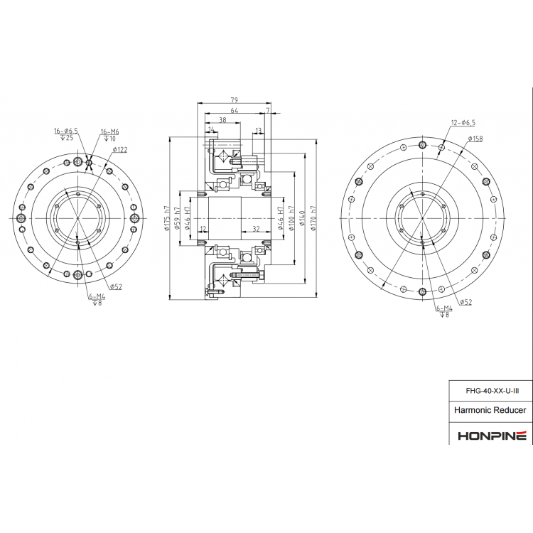 High Rigidity Cross Roller Bearing Harmonic Drive Gearbox