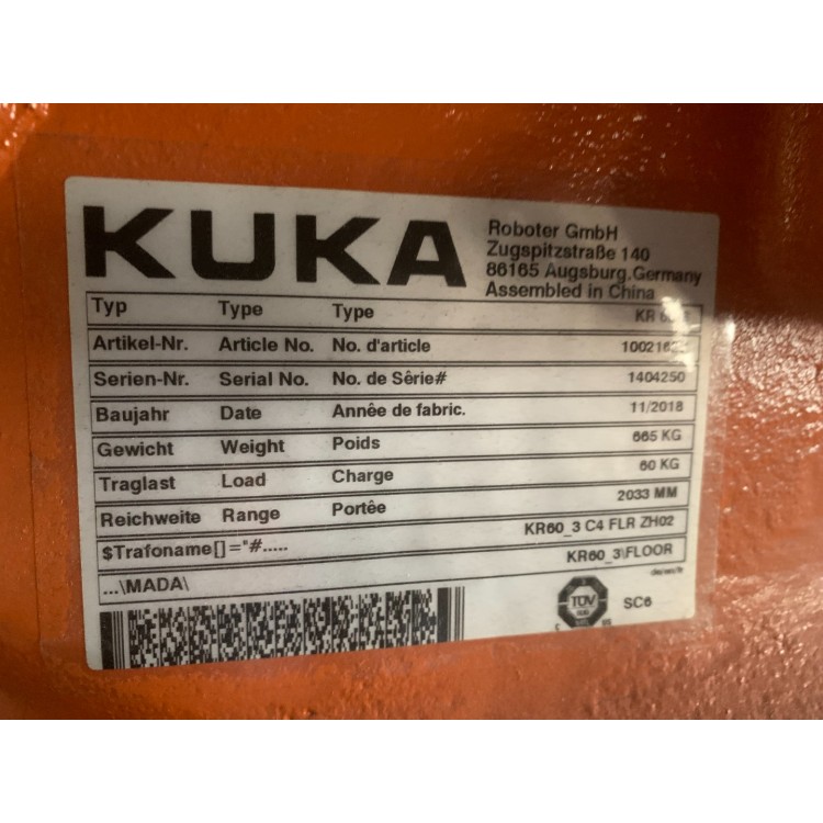 KUKA KR60-3 Robot and KRC4 Controller